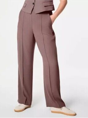 Spanx 1X Petite Carefree Crepe Trouser Taupe 3068-A